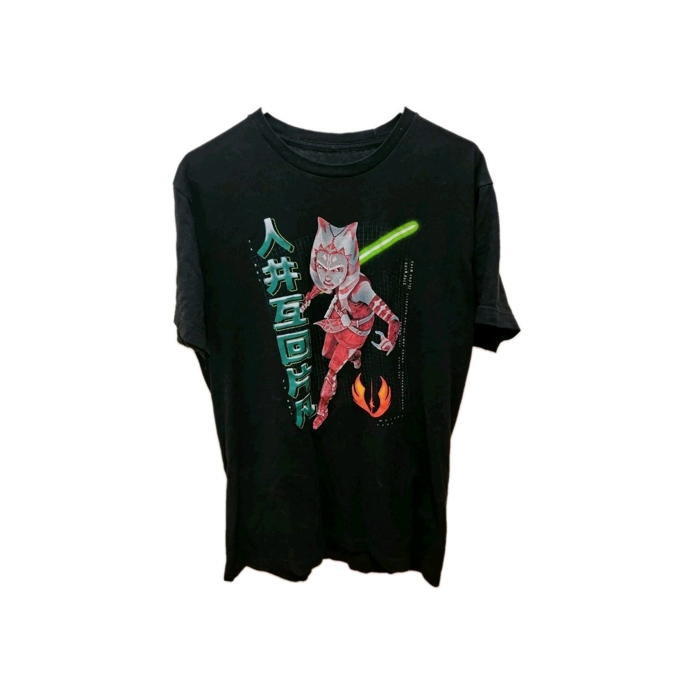Star Wars Clone Wars Adult Unisex T-Shirt - Ahsoka Tano Symbol Name Size L NWOT